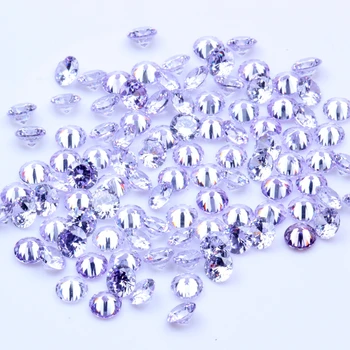 0.8-4mm 1000pcs AAAAA+ Šviesiai Violetinės Spalvos CZ Stone Turas Supjaustyti Granules, Sintetinių Kubinių Zirconia Brangakmenių Papuošalai