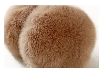 1 gabalas didelis dydis minkštas Dirbtiniais Fox Fur Earmuff Žiemos Vyrai Moterys Cold-proof Ausies Padengti ausies bžūp Earwarmer Kieta Minkšta 2 spalvos