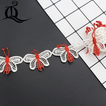 1 kiemas 4.7-5.5 cm aukštos kokybės apdailos Tirpsta Vandenyje meilės drugelio nėrinių apdaila siuvimo amatai moterų audinio suknelė aksesuarai 