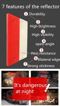 1 Set Raudona balta plastiko automobilių saugumo atšvaitas pusėje, ženklinimo Lipdukas, skirtas Great Wall Hover H3 H5 H6 SAUGUS M4 Wingle 5