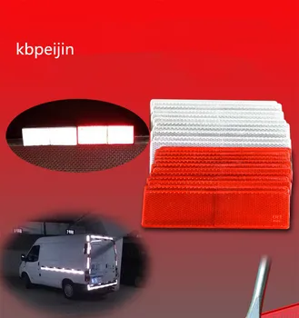 1 Set Raudona balta plastiko automobilių saugumo atšvaitas pusėje, ženklinimo Lipdukas, skirtas Great Wall Hover H3 H5 H6 SAUGUS M4 Wingle 5