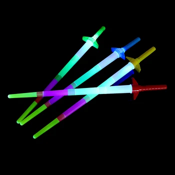 1 VNT LED Glow Stick 4 Skirsnis Ištraukiamas LED Kardas Švyti Vaikų Žaislas Mirksi Stick