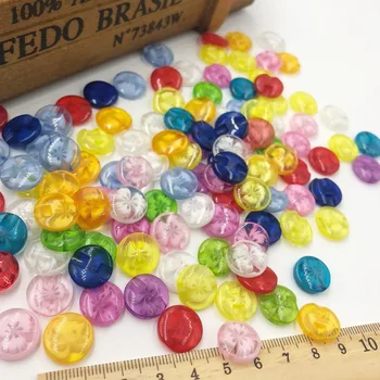 100 vnt kaip 14mm spalvingas perlų dervos mygtukai flatback drabužių siuvimo sąvokos 