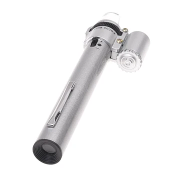 100X Papuošalai Perlas Kišeninių Pocket LED Žibintai miniscope Loupe nifier Pen Zoom
