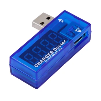 10vnt/daug Nešiojamų Mini USB Elektros Srovės Įtampos Testeris automobilinis Įkroviklis Gydytojas Mėlyna Dabartinis Įtampos Testeris 30% nuolaida