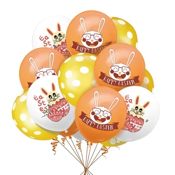 10vnt linksmų Velykų Balionų, Konfeti Animacinių filmų Triušis Buuny Kiaušinių Lateksiniai Balionai Velykų Šalies Decoratons Prekes