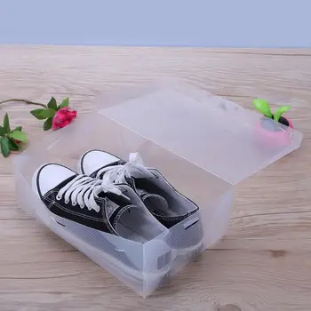 10vnt Skaidraus skaidraus Plastiko Batų dėžės Saugykla, Batų Dėžės, Sulankstomas Batai Atveju Turėtojas Shoebox Skaidrus, Batų Dėžės Organizatorius
