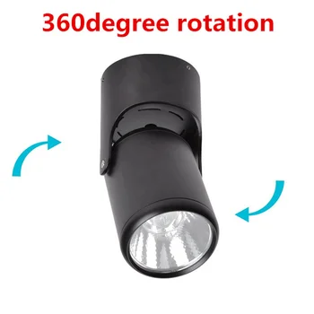 10W 20W Super Šviesus Vietoje šviesos 360 Laipsnių Sukimosi Pritemdomi Lubų Lempa Paviršiaus LED Spot Light AC85-265V Led Lubų šviesos