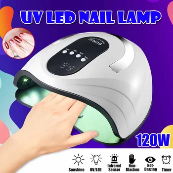 120W UV LED Nagų Lempa Žvalgybos Laikmatis Nagų Džiovintuvas Greitai Gelio Nagų Grožio Mašina ES/JAV Plug