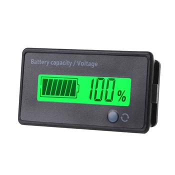 12V-84V Švino-rūgšties Baterijos Talpos Indikatorius voltmetras Voltmeter LCD Monitorius