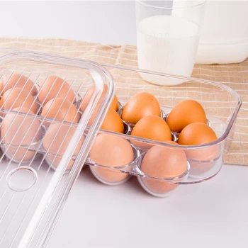 16 Tuščių Plastikinių Kiaušinių Laikiklis Šaldytuvas Su Atidaromu Dangteliu Šaldytuvo Laikymas Organizatorius Saugos Kiaušinių Laikymo Dėžutė Kiaušinių Dėžutę