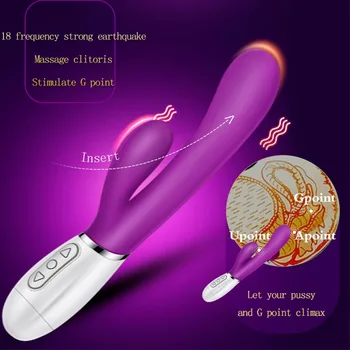 18 dažnio G taško moterų dildo sekso žaislas rabbit vibratorius klitorio, makšties massager moterų masturbacija sekso žaislas moteris