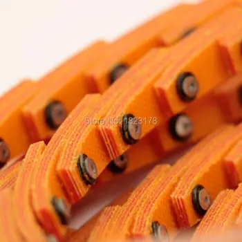 1meters su Nagų plotis 13mm spalva oranžinė poliuretano v-diržas Nemokamas Pristatymas