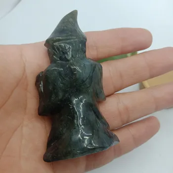 1pc 72mm natūralaus akmens ranka raižyti Vedlys Labradoras akmens drožyba puikus Vedlys reiki healing kristalų nemokamas pristatymas