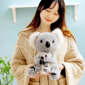 1pc mielas Australijoje koalos kūdikis Koala Pliušinis Žaislas, minkšti Kimštiniai Gyvūnai, Lėlės Tėvų ir vaikų Vaikams mielas Mergaičių Žaislai, Gimtadienio Dovana
