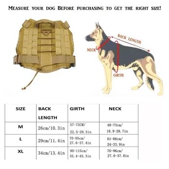 1pc Mokymo Medžioklės Šunį Vest Medžioklės Molle Nailono Vandens-resistan Karinis Taktinis Reguliuojamas Šuns Pakinktai su Rankena