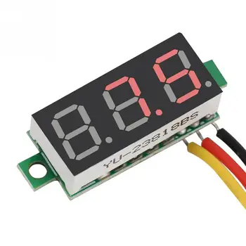 1pc Skaitmeninis 0.28 colių LED Ekranas, Voltmeter DC Įtampą Skaitiklio Skydelis 0-100V Raudona/Geltona/Žalia Neprivaloma