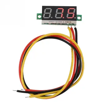 1pc Skaitmeninis 0.28 colių LED Ekranas, Voltmeter DC Įtampą Skaitiklio Skydelis 0-100V Raudona/Geltona/Žalia Neprivaloma