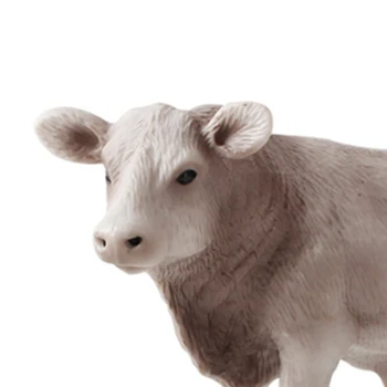 1pcs 14cm Modeliavimas Gyvūnų Modelio Karvė, Jautis Statinio Žaislų Dekoravimo, Ornamentų 5.5 colių Bull Žaislas Laukinis Gyvenimas Duomenys Vaikams Vaikams
