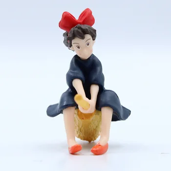 1pcs 7.5 cm Mielas Studio Ghibli Hayao Miyazaki Kiki ' s Delivery Service Kiki Sėdėti Ant Šepečio Skristi Veiksmų Skaičius Žaislas