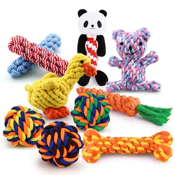 1pcs Bite Atsparus šunelis Kramtyti Žaislus Mažų Šunų Dantų Valymo Šuniukas Šuo Virvės Mazgas Ball Žaislas Žaisti Gyvūnų, Šunų Žaislai Augintiniai