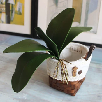 1pcs dirbtinių gėlių, drugelių orchidėja šilko modeliavimas green leaf hotel namų stalo apdailos