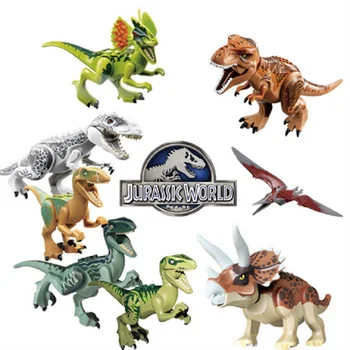 1pcs Juros periodo Pardavimo Dinozaurų parkas Pterosauria Triceratopsas Indomirus T-Rex Pasaulyje Duomenys Plytų Žaislai, Statyba Blokai