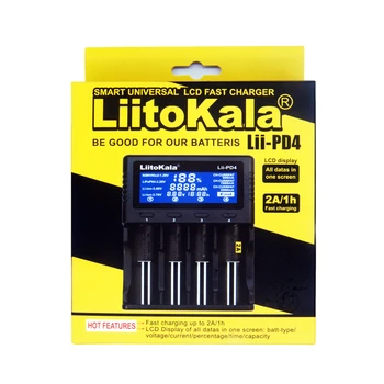 1pcs LiitoKala lii-PD4 LCD), 3,7 V 18650 21700 baterija, Įkroviklis+4pcs18650 2600mah M26 baterijos energijos, saugaus baterija ecig/motoroleris
