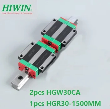 1pcs originalus Hiwin linijinės geležinkelių HGR30 -L 1500mm + 2vnt HGW30CA HGW30CC flanšinis vežimas, cnc router