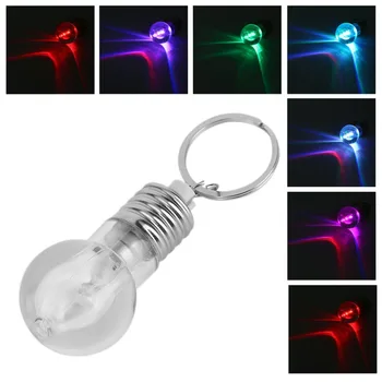 1pcs Unikalaus Dizaino, Spalvinga Keitimas LED Žibintuvėlis Šviesos Mini Lemputė Lempos Klavišą Grandinės Žiedas 