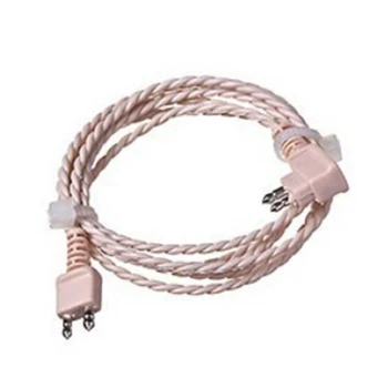 1PCS Universalus 2pin Adapterio Kabelį Klausos Imtuvas Kišenėje Laidas Standartinis Maitinimo kabelis Juoda/Smėlio