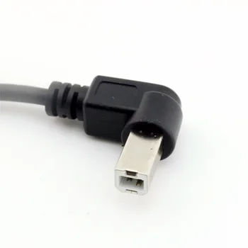 1x USB 2.0, B Male 90 Laipsnių stačiu Kampu į USB 2.0 B Female Lizdas Spausdintuvo Panel Mount Jungtį, Kabelį 30 cm/50 cm