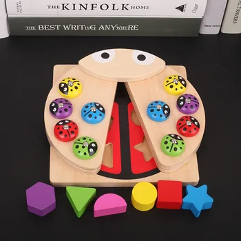 2 In 1 Montessori Ugdymo Mediniai Žaislai Vaikams 3D Galvosūkiai Geometrinis Rungtynės & Magnetinio Žvejybos Žaidimai Vaikams Medinis Žaislas Dovana