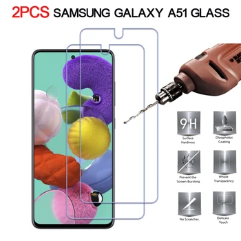 2 Vnt Galaxy A51 Ekrano Apsauginis Stiklas Samsung Galaxy A51 M-A516N SM-A515F SM-A515FN SM-A515X Kino Padengti Grūdinto Stiklo