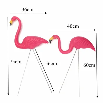 2 Vnt/Set Flamingo Statula Lauko Sodo Dekoro Flamingo Sode Dirbtinės Rožinė/Raudona Festivalio Sodo Vejos Meno Ornamentais