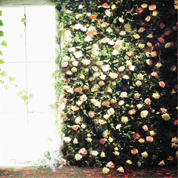 200*300 cm Gėlės Sienos ir Šviesios Sienos Fotografijos Fono Medžiaga Skaitmeniniu Spausdinami Vinilo Backdrops Fotografijos Medinės Grindys