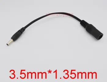 200pcs Aukštos kokybės Visų vario visiškai nauja, DC kabelis, maitinimo lizdas moterų 5,5 mm x 2.1 mm male plug 3,5 mm x 1.35 mm Kabelio kištuko adapteris