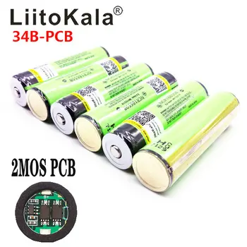 2018 Originalus LiitoKala 18650 3400mAh baterija 3.7 V, Li-ion Rechargebale baterija PCB Saugomų 18650B18650 3400 žibintuvėlis