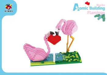 2019 naujas atvykti Diamond mažų dalelių statybinių blokų montavimas vaikų kūrybos žaislai 6621 flamingo vaikams dovanos