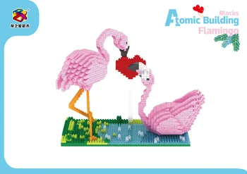 2019 naujas atvykti Diamond mažų dalelių statybinių blokų montavimas vaikų kūrybos žaislai 6621 flamingo vaikams dovanos