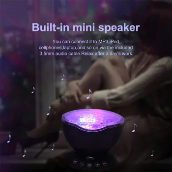2019 Vandenyno Bangos Žvaigždėtas Dangus Aurora LED Žaislai Naktį Šviesos Projektorius Naujiena Lempa USB Lempa naktinė lempa Iliuzija Kūdikių Childre