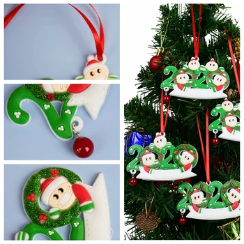 2020 Kalėdinė Dekoracija Karantino Santa Claus Sniego Asmeninį Ornamentu 2021 Kalėdų, Naujųjų Metų Šalis 