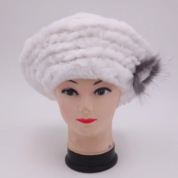 2020 Karšto Mados Puikiai Rex Triušio Kailio Kepurę Originali Moterims, Žieminė Kepurė Aukštos Kokybės Beretė Skrybėlę