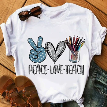 2020 karšto pardavimo taikos myliu Amerika/išmokyti/tees laišką, print t shirt moterims 