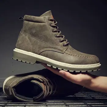 2020 m. Aukštos viršų batai, mada lauko vyriški batai atsitiktinis valdybos batai įrankiai batai patogūs vyriški bateliai, laisvalaikio bateliai R12-56