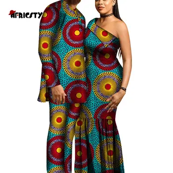 2020 Meilužis Porų Drabužius Afrikos Suknelės Moterims afrikos suknelės poroms Marškinėliai ir Kelnės Rinkiniai Spausdinti Ilga Suknelė wyq426