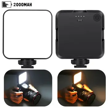 2020 Video Live Stream Šviesos 2500K-6500K 5W LED Lempa Išmanųjį telefoną, Planšetinį kompiuterį Laptop Notebook Mini Vlog Užpildyti Šviesos Selfie Video
