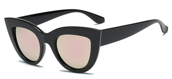 2021 Naujų Moterų, Cat Eye Akiniai nuo saulės Matt black Prekės Dizaineris Cateye Saulės akiniai Moterų UV400 akiniai