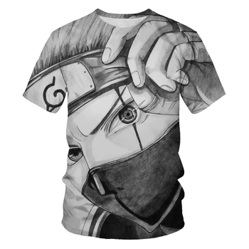 2021 Vasaros Anime Naruto Berniukas 3D Anime Spausdinti Vyrų ir Moterų Atsitiktinis marškinėliai Atsitiktinis Gatvės Stiliaus 3D Mados T-shirt Dydis XXS-6XL