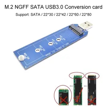 2230 2242 2260 2280 2 M. B Klavišą NGFF SATA SSD USB 3.0 Adapteris Keitiklis Kortelės 2020 m.